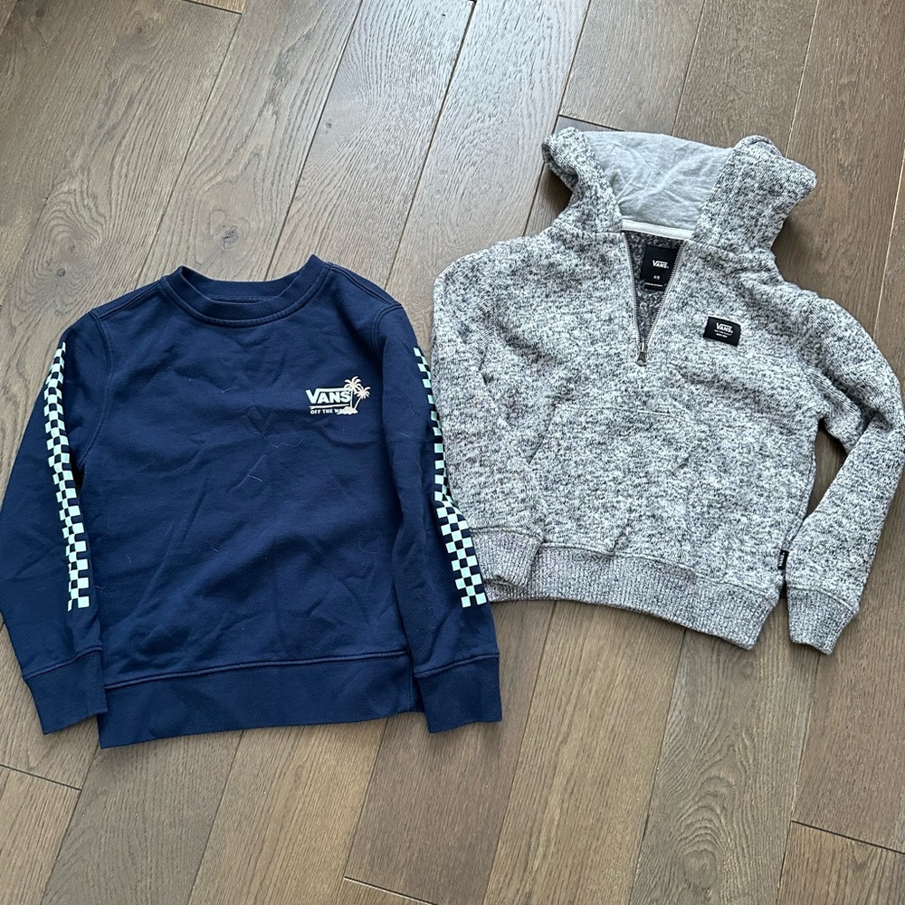Vans Kids Navy and Gray Sweatshirt Set